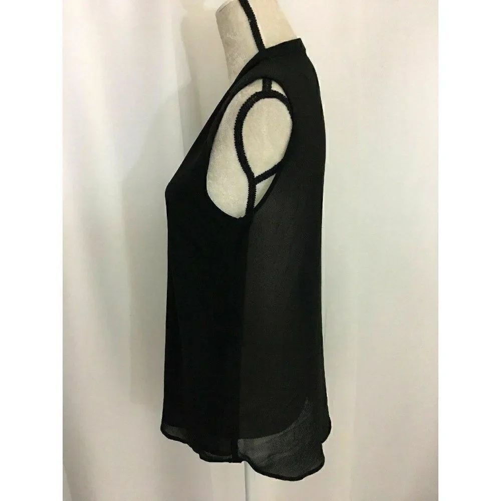 Decker Button Down Tank Top Sheer back - Picture 4 of 8